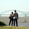 The Mississippi River floods downtown Memphis on May 8, 2011.